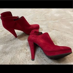 Cranberry suede heels
